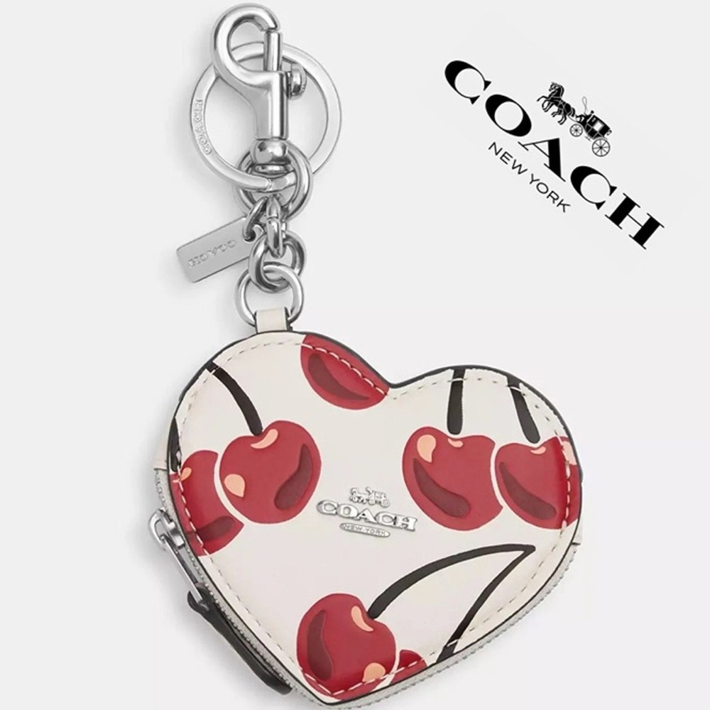 NWT ❤️ COACH Heart Coin Bag Charm